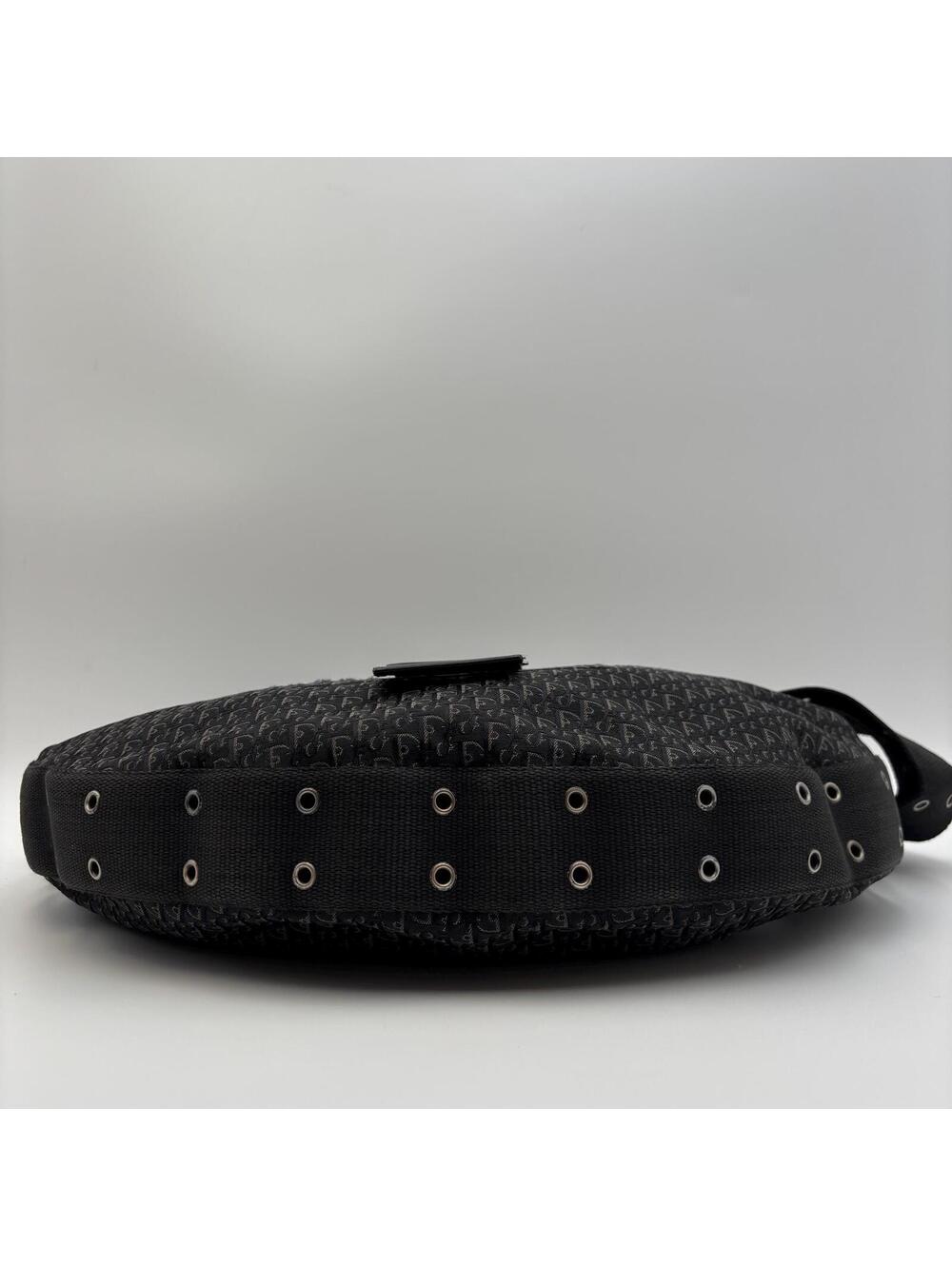 Christian Dior Vintage Black Diorissimo Monogram Saddle Messenger Shoulder Bag - Picture 3 of 13